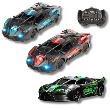 Imagem de Carrinho de Controle Remoto Drift Recarregável com Efeito de Fumaça – 3 Cores, Luzes LED e Alta Velocidade