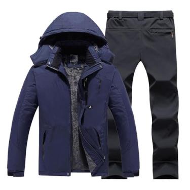 Imagem de Conjunto De Jaqueta E Calças De Esqui Para Homens Acolchoado De Inverno Espesso Quente Plus Size Conjunto De Jaqueta E Calças De Esqui Jaqueta De Neve De Inverno Ao Ar Livre À Pr, 003, 5XL