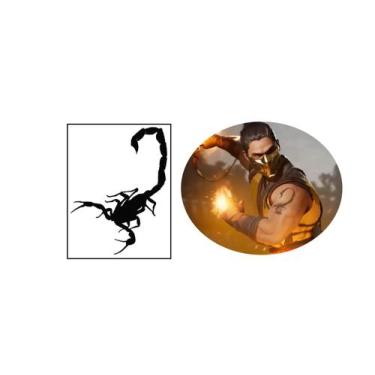 Imagem de Tatuagem Temporária Scorpion Mortal Kombat 17x10cm - 3I