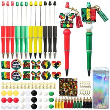 Imagem de JNwhy Canetas esferográficas com contas, tinta preta, ponta média, multicoloridas, 12 peças (conjunto de história preta)