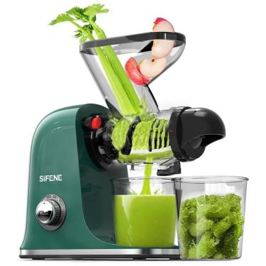 Imagem de Centrifuga de Frutas com Calha de Alimentação Dupla e Motor Silencioso, 110V 150W, SIFENE, Verde