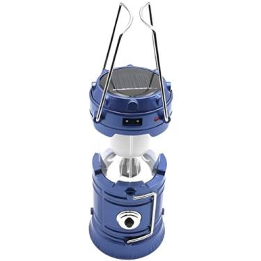 Imagem de Lampião Lanterna com Alça LED Camping Portátil Usb Recarregável Energia Solar MB-5800