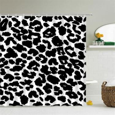 Imagem de Cortinas de chuveiro de padrão Poliéster Personalidade Cortina de banheiro Cortinas de impressão para banheiro Chuveiro, 3136X, L90 x A180 cm