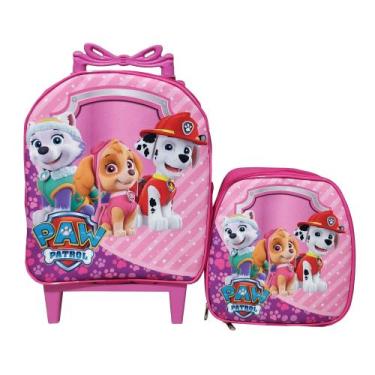 Imagem de Kit Mochila Escolar Patrulha Canina Baby Rosa Menina - DB