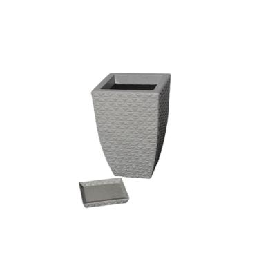 Imagem de Vaso para Plantas Coluna Quadrada Diamante, Número 2 (CIMENTO)