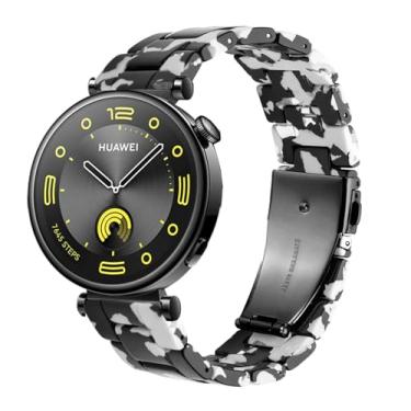 Imagem de DEALELE Pulseiras femininas compatíveis com Huawei Watch GT5 Pro de 42 mm/GT5 de 41 mm/GT4 de 41 mm/Garmin Venu 3S/Forerunner 265S/Fossil Gen 6, pulseira de substituição de resina colorida de 18 mm,