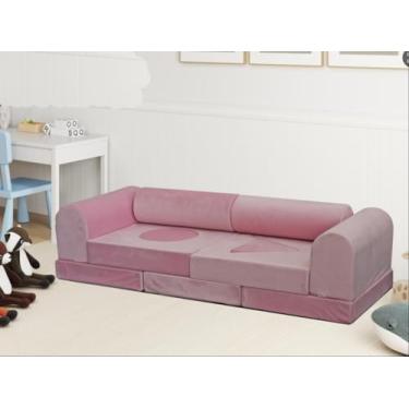 Imagem de FKSLIFE 11 poltronas modulares para crianças, sofá de crianças, sofá secional infantil, faça você mesmo, modular, conversível, espuma, brincar para meninos e meninas, para sala de jogos, móveis de