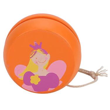 Imagem de Brinquedo de Bola Yoyo de Desenho Animado de Madeira, Ensino Educacional Inicial, Padrão Fofo para Crianças, Laranja, Princesa, Rosa, Coração, Besouro, Sapo, Abelha (princesa