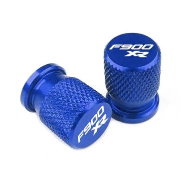 Imagem de jininshengxindianzi Motorcycle Tire Valve Air Port Caps Cvoer Compatible With F900 R F900 XR(F900XR - Blue)