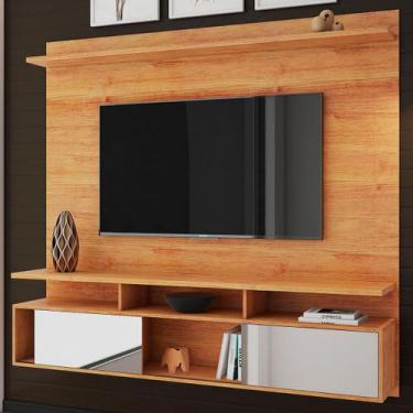 Imagem de Painel para TV Até 70 Polegadas Rizon 2 Portas com Espelho Mel - Viero