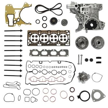 Imagem de Conjunto de junta de cabeça kit de correia dentada com bomba de água bomba de óleo VVT engrenagem apto para Chevrolet Cruze Sonic Saturn Astra 1.8L L4 DOHC 16v 08-16 HS26516PT-1, HGS345, TCKWP338