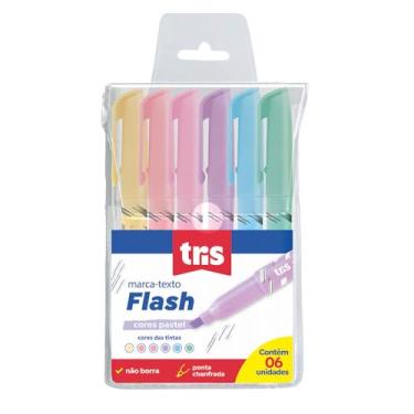 Imagem de Marca Texto Flash - Pastel - Estojo C/6 Cores - Tris