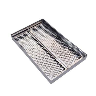Imagem de Escorredor Fritura Aço Inox Bandeja 49x31cm Gordura Louça - LAURINDOS 