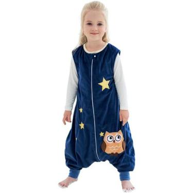 Imagem de Saco de dormir MICHLEY Toddler com pés sem mangas azul escuro 5-6T