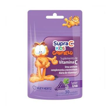 Imagem de Suplemento de Vitamina C Infantil Supra C Kids Sabor Uva 30 Unidades -