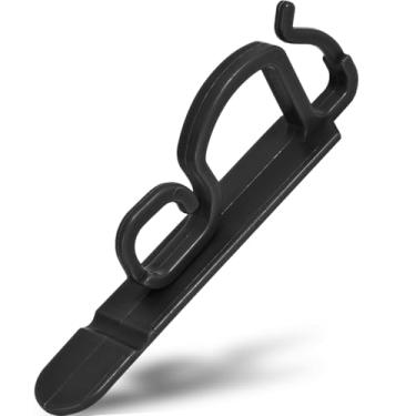 Imagem de Clipe de luz de Natal, gancho de calha para uso externo, 100 peças, ganchos de plástico à prova de intempéries, mini clipes para decoração de festivais de Natal (preto)