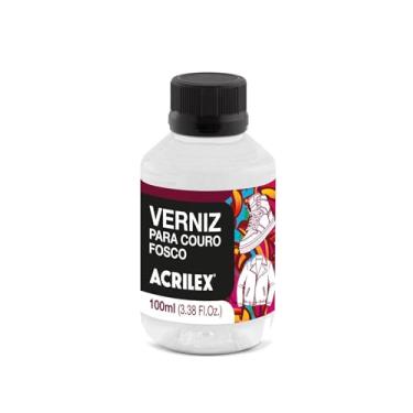 Imagem de Verniz Para Tinta Couro Fosco 100ml Acrilex (unidade) - Base De Água Acabamento Fosco – Acabamento Sofisticado e Proteção Extra Desenvolvido Especialmente para dar Acabamento Profissional