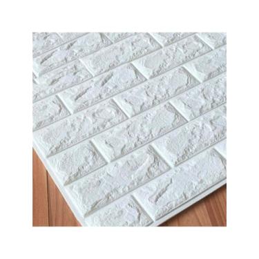 Imagem de Placa Adesiva para Parede Cozinha,Kit 10 Placas 3d Tijolo Branco Adesivo Autocolante DecoraçãO Quarto Sala Banheiro(BRANCO)