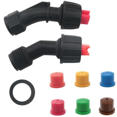 Imagem de CHENJIN 1 conjunto de bicos pulverizadores, 6 tipos de peças de substituição de bicos de cone oco para culturas, flores, árvores frutíferas, gramados, jardins, ervas daninhas