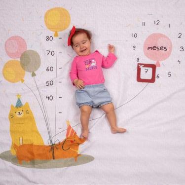 Imagem de Cenário Tapete Mesversário Pets (lençol) Para Bebê - Alce