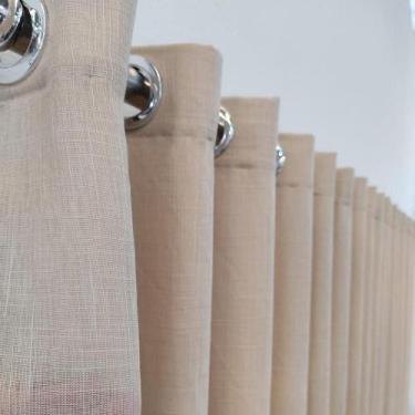 Imagem de Cortina Voil Linho Com Forro Blackout Janela/Sala/Porta 2,00x2,40 - Sa