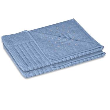 Imagem de 2 Toalha Piso Banheiro Antiderrapante 520g/m2 50x70 Maj Vr (BLUE ICE Azul Claro - TAPETE PREMIUM)