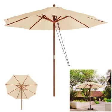 Imagem de Ombrelone Madeira Guarda Sol 3 Metros Sombreiro Piscina Jardim - Mor, 
