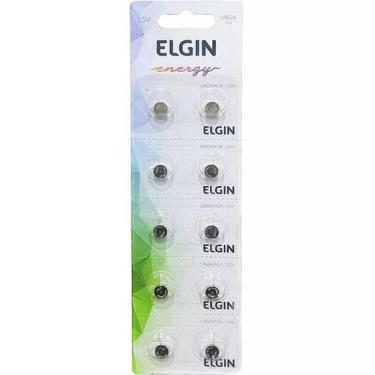 Imagem de 40 Bateria Elgin Lr626 Ag4 377 1.5v Botão Blister Cartela