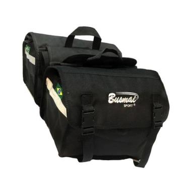 Imagem de Bolsa Alforge Lateral Moto Universal Busmai Impermeável, Preto