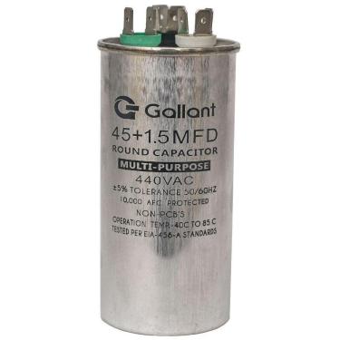 Imagem de Capacitor CBB65 GALLANT 45+1,5MF +-5% 440 VAC - (GCP45D01A-IX440)