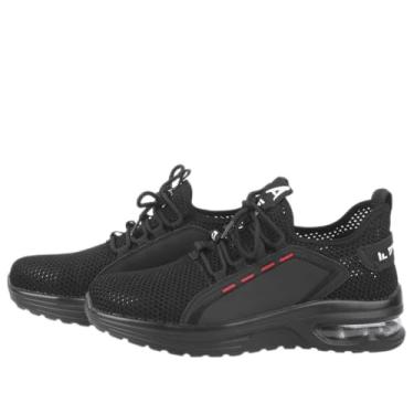 Imagem de aqxreight Sapatos Masculinos de Dedo do Dedo do Aço - Calçados de Trabalho Respiráveis ​​com Entressola à Prova de Punção para Caminhada de Construção e Uso Industrial (44)