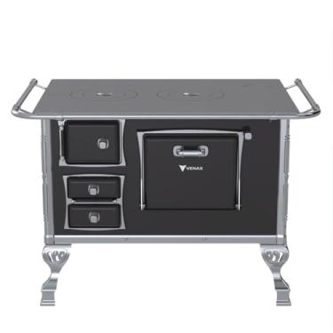 Imagem de Fogão a Lenha GII N 2 Preto Sem Tampa Saida Direita