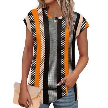 Imagem de Blusas elegantes, casuais, de manga curta, femininas, WEESO