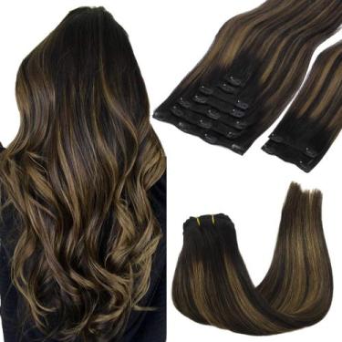Imagem de Extensões de cabelo Clip in GOO GOO Real Human Hair 22 polegadas 150g
