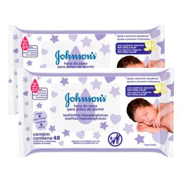 Imagem de Kit 2 Toalhas Umedecidas Johnson's Baby Hora do Sono 48 Unidades - JXJ
