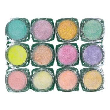 Imagem de Glitter Encapsulado Para Decoração Unhas 12 Unid Gliter - zem, A