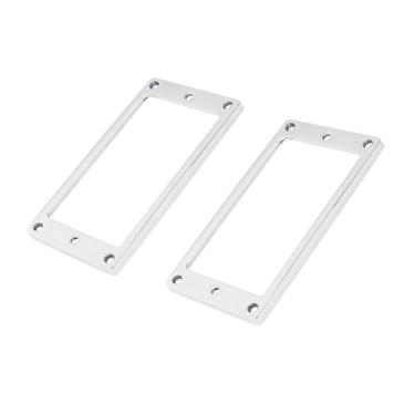 Imagem de Banworks Anéis de captação Humbucker de metal, estrutura de captação, fundo plano, pescoço inclinado e captador de ponte, capa de anel de montagem para guitarras elétricas Epiphone LP, pacote com 2 JT