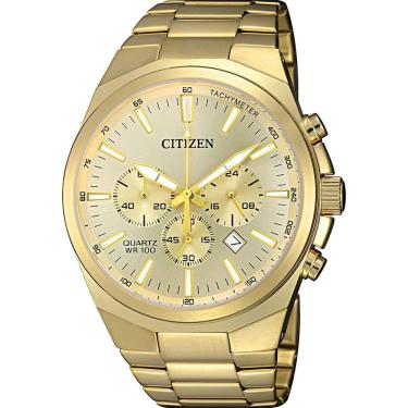 Imagem de Relógio Citizen Quartz para homens em aço inoxidável dourado AN8172-53P