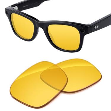 Imagem de Tintart Lentes de substituição de desempenho compatíveis com RayBan Meta Wayfarer RW4006 50 mm - Amarelo Transparente