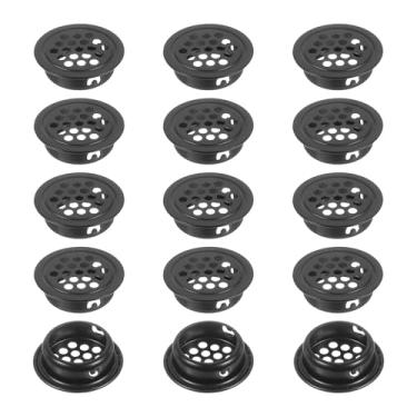 Imagem de PATIKIL Saídas de ar circulares de 35 mm, 15 peças de aberturas planas de malha redonda de aço inoxidável, painel duplo, grade de orifício de malha redonda para banheiro, cozinha, guarda-roupas