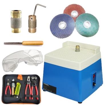 Imagem de Esmerilhadeira Angular De Disco De Corte De Vidro,Esmerilhadeira AutomáTica De Vitrais Com Brocas De 5/8",Kit De Ferro De Passar,4200 Rpm Para Bricolage,CerâMica,Joias