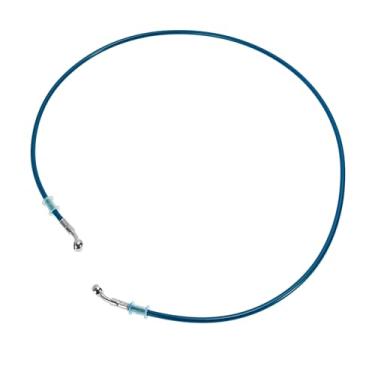 Imagem de Partuto Linha de mangueira de óleo de embreagem de freio de motocicleta de 140 cm com fio de aço inoxidável trançado PU linha de freio hidráulico de motocicleta para motocicletas Dirt Bikes azul