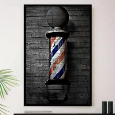 Imagem de Genérico, Quadro Barbearia Pole Pilar Barbeiros Decorativo A4 23x33cm