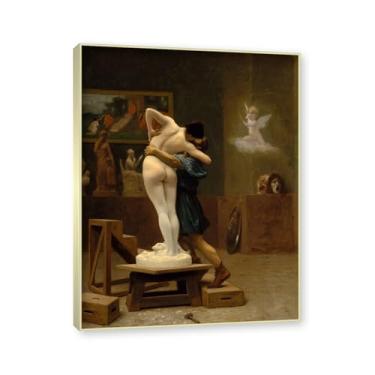 Imagem de NHLDZYH Moldura champanhe. Imagem natureza em tela, (sem título 52) por Jean Leon Gerome, reprodução de quadros, quadro de arte de parede de tela para casa. 60x80cm