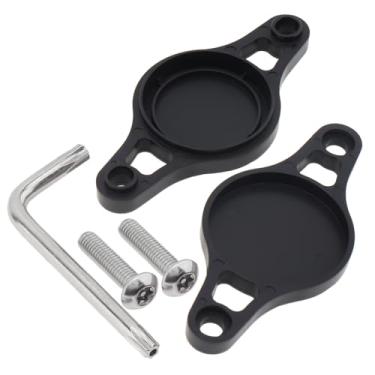 Imagem de Tobefore AirTag Suporte de bicicleta oculto com parafusos antirroubo antivibração à prova d'água GPS rastreador de bicicleta acessórios escondidos AirTag sob a gaiola de garrafa de bicicleta capa protetora para parafusos AirTag incluídos