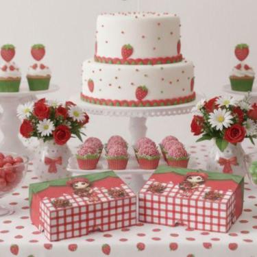 Imagem de 10 Caixinhas Morango do Amor Lembrancinha Festa Infantil - Kibunitnho,