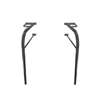 Imagem de Barra De Apoio Para Banheiro Idoso - Kit Com 2 Unidades (Par Direito E Esquerdo) Para InstalaçãO Lateral, SegurançA Para Idosos, Cadeirantes E Mobilidade Reduzida, AçO Resistente(1 Par Preto)