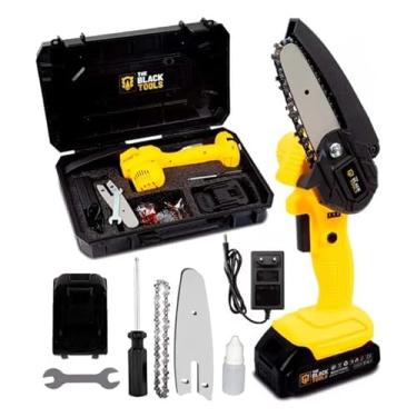 Imagem de Motosserra Mini BTS-100 Bateria Recarregável 21v The Black Tools Cor Amarelo