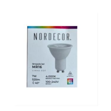Imagem de Lâmpada Led Dicroica MR16 7W Nordecor Luz Neutra 4000k