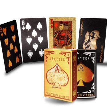 Imagem de Baralho Merytes 2 de cartas de pôquer impermeáveis e cartas de baralho